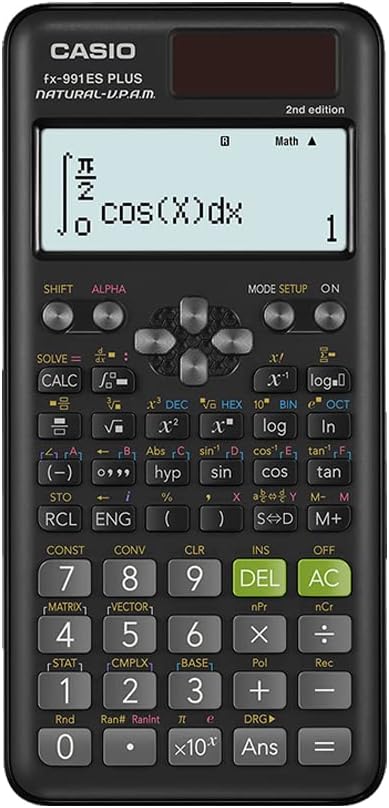 آلة حاسبة علمية Casio fx-991ES Plus الإصدار الثاني - أسود