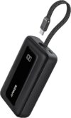 باور بانك Anker Zolo سعة 10000mAh بقوة 30W بكابل USB-C مدمج – أسود