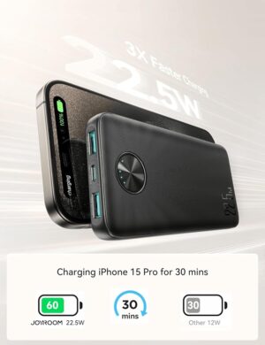 باور بانك Joyroom JR-PBF15 سعة 10000mAh شحن سريع 22.5W – أسود 2