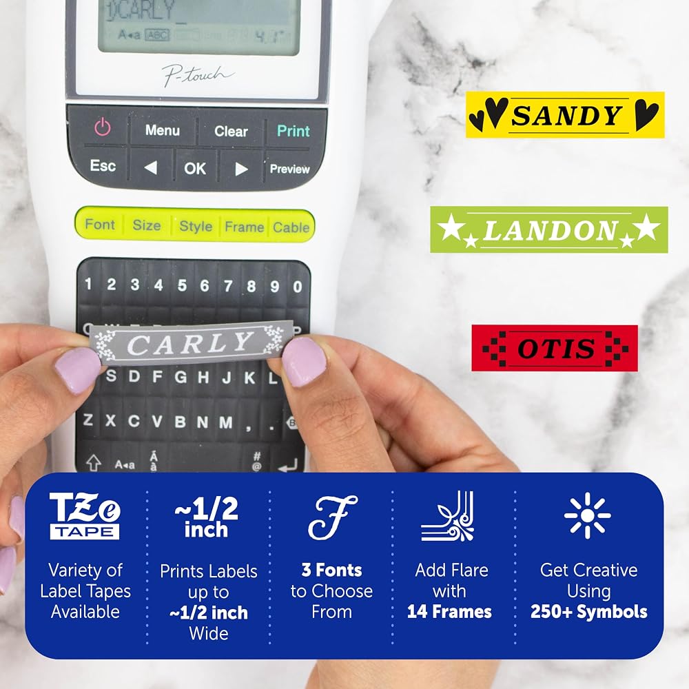 جهاز طباعة ملصقات محمول Brother P-touch PT-H110 - أبيض 2