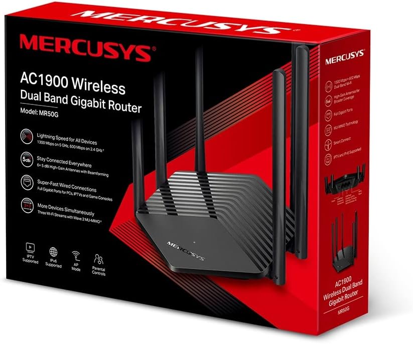 راوتر Mercusys MR50G AC1900 جيجابت ثنائي النطاق 5