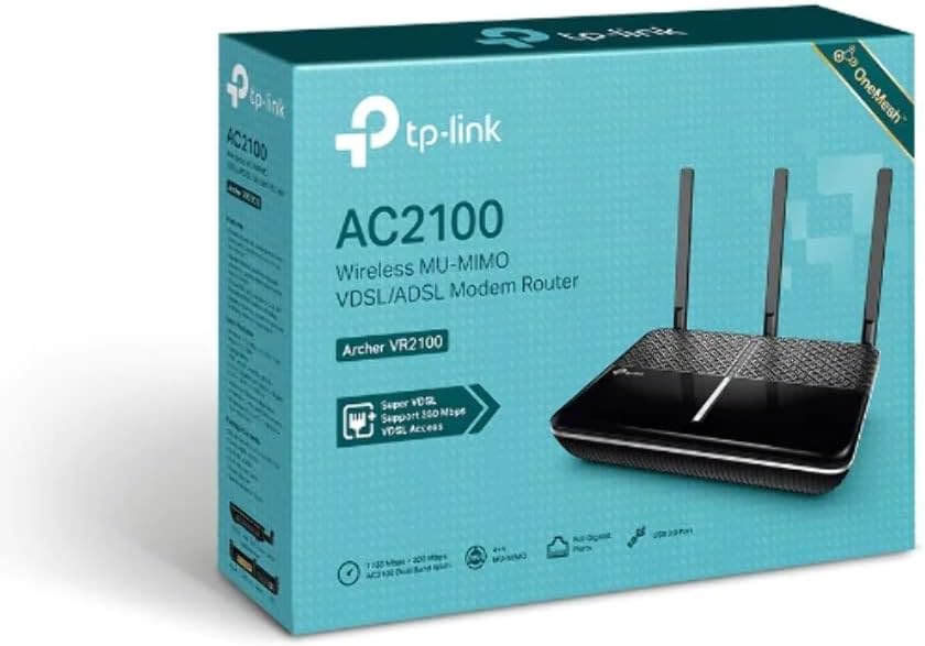 راوتر Super VDSL من TP-Link Archer VR2100 AC2100 MU-MIMO 4