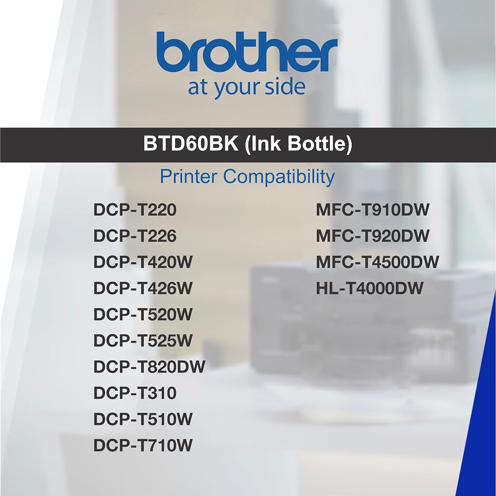 زجاجة حبر أسود أصلية Brother BTD60BK سعة 108 مل 3