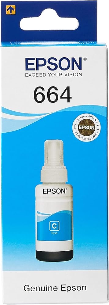 زجاجة حبر أسود أصلية Epson 664 (T6641) سعة 70 مل 5