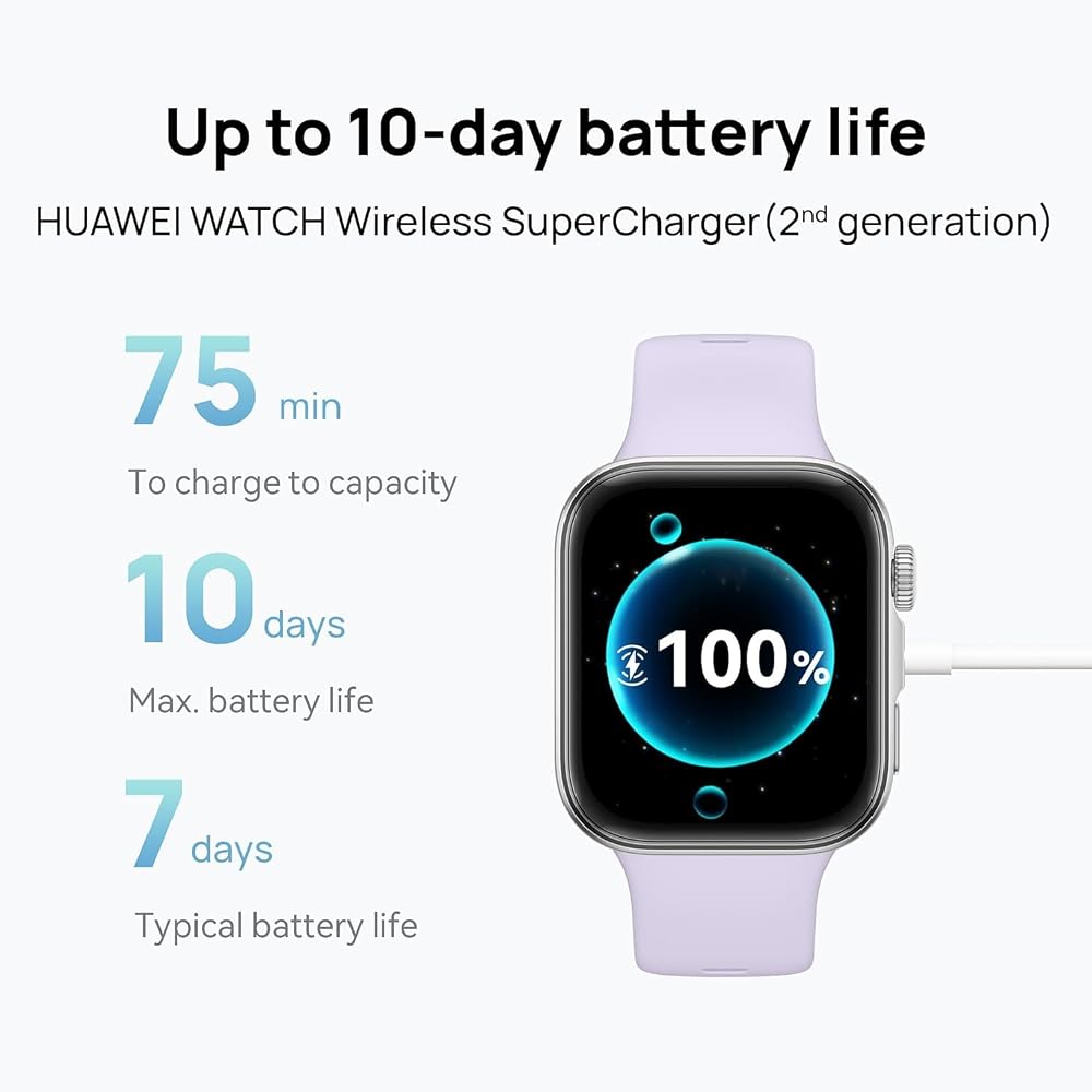 ساعة ذكية HUAWEI WATCH FIT 4 بشاشة AMOLED و GPS – أسود 4