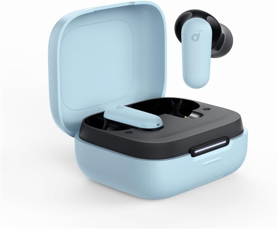 سماعة Anker Soundcore P30i بعزل ضوضاء وعلبة حامل موبايل – أزرق 4