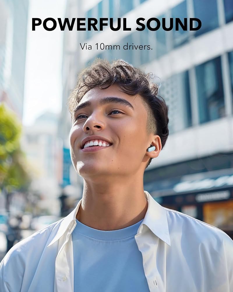 سماعة Anker Soundcore P30i بعزل ضوضاء وعلبة حامل موبايل – أزرق 5
