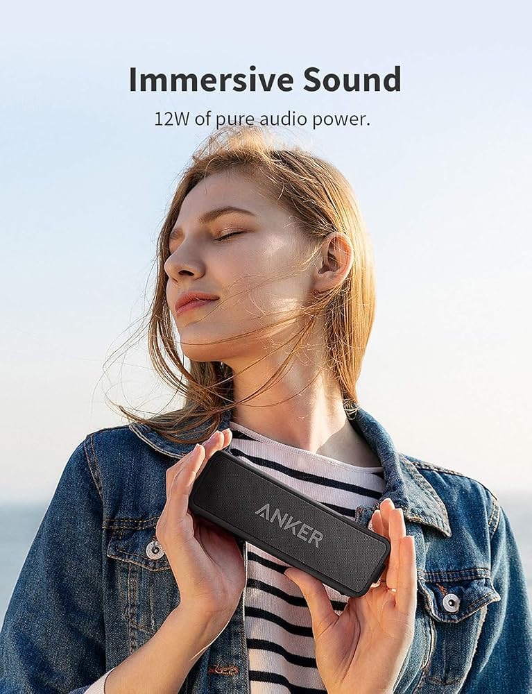 سماعة بلوتوث Anker Soundcore 2 ستيريو 12W – أسود 4