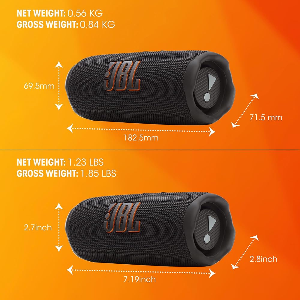 سماعة بلوتوث JBL Flip 7 مقاومة للماء والسقوط – أسود 5