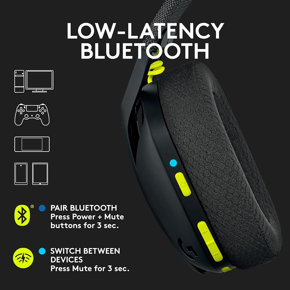 سماعة جيمنج لاسلكية Logitech G435 LIGHTSPEED – أسود 3
