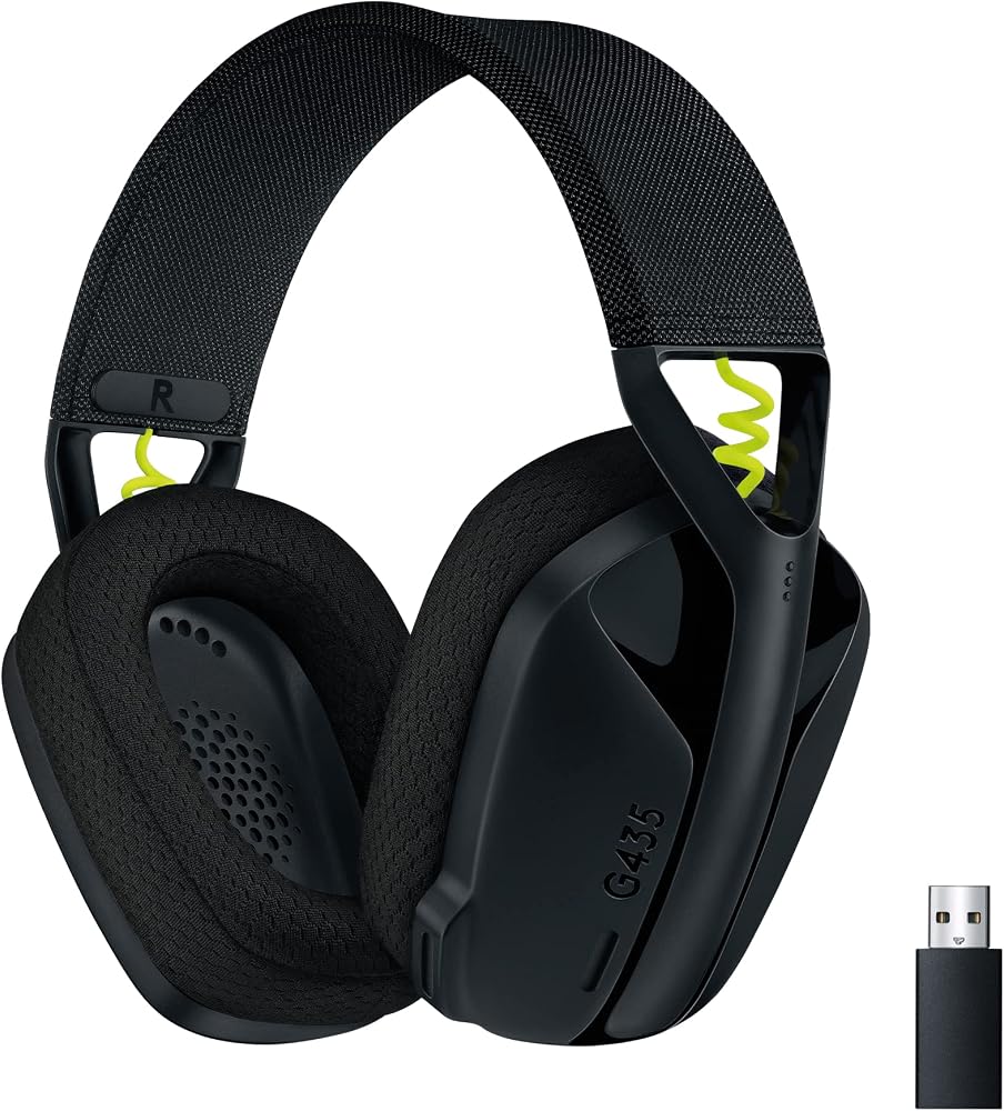 سماعة جيمنج لاسلكية Logitech G435 LIGHTSPEED – أسود