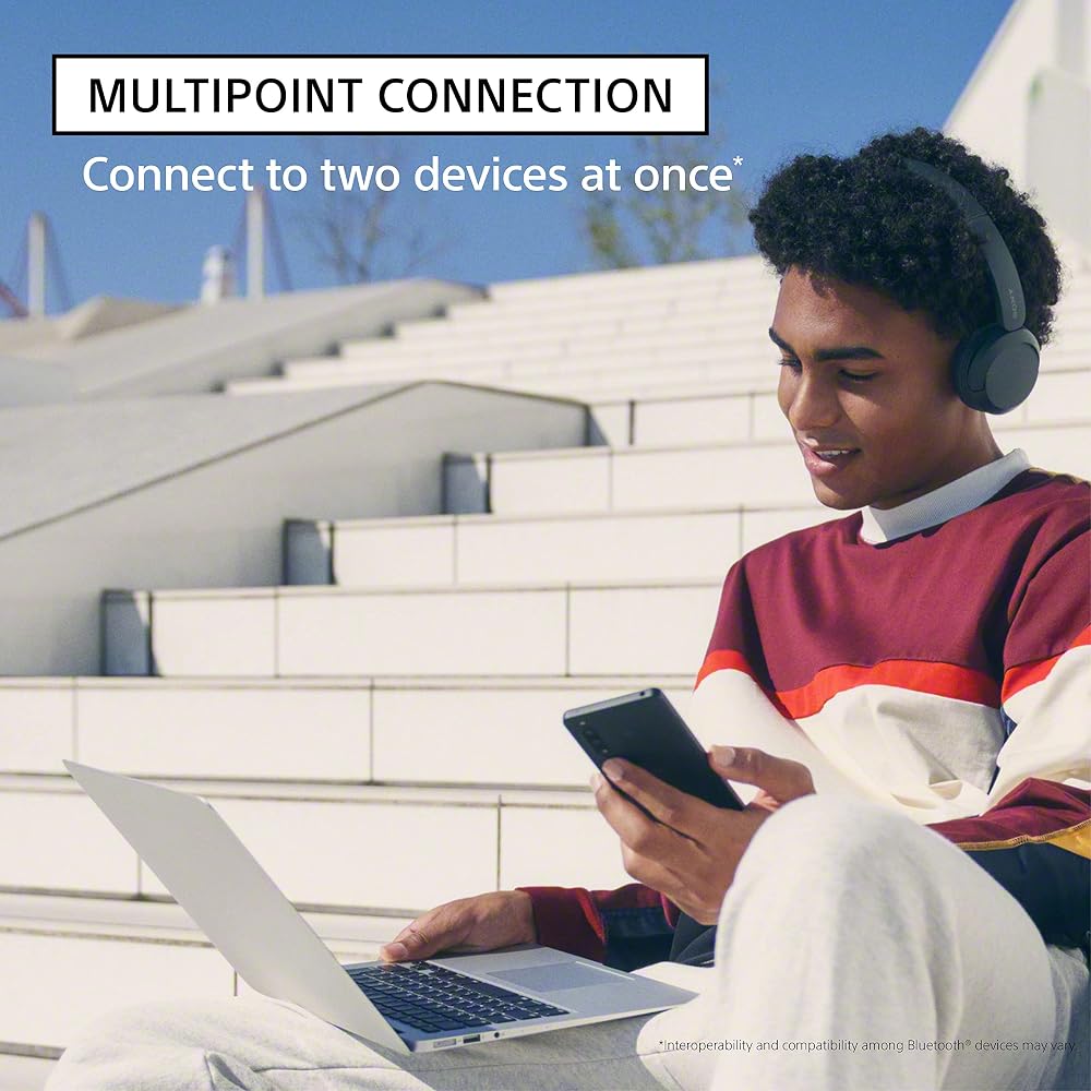 سماعة رأس لاسلكية Sony WH-CH520 بميكروفون – أسود 5