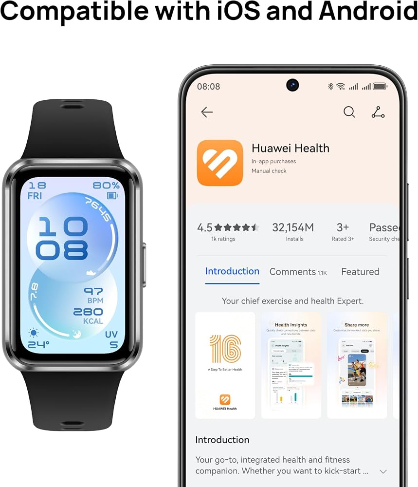 سوار ذكي HUAWEI Band 11 لمتابعة الصحة والنوم – أسود 5