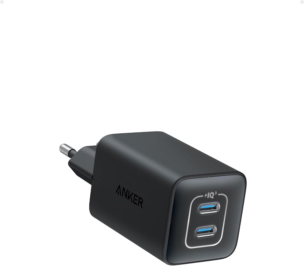 شاحن Anker 523 Nano 3 بقوة 47W بمنفذين USB-C – أسود