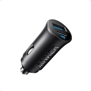 شاحن سيارة Anker بقوة 30W بمنفذين USB-C و USB-A