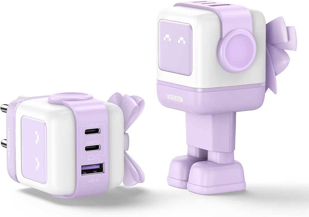 شاحن UGREEN Nexode RobotGaN بقوة 65W بثلاثة منافذ للابتوب والموبايل 5