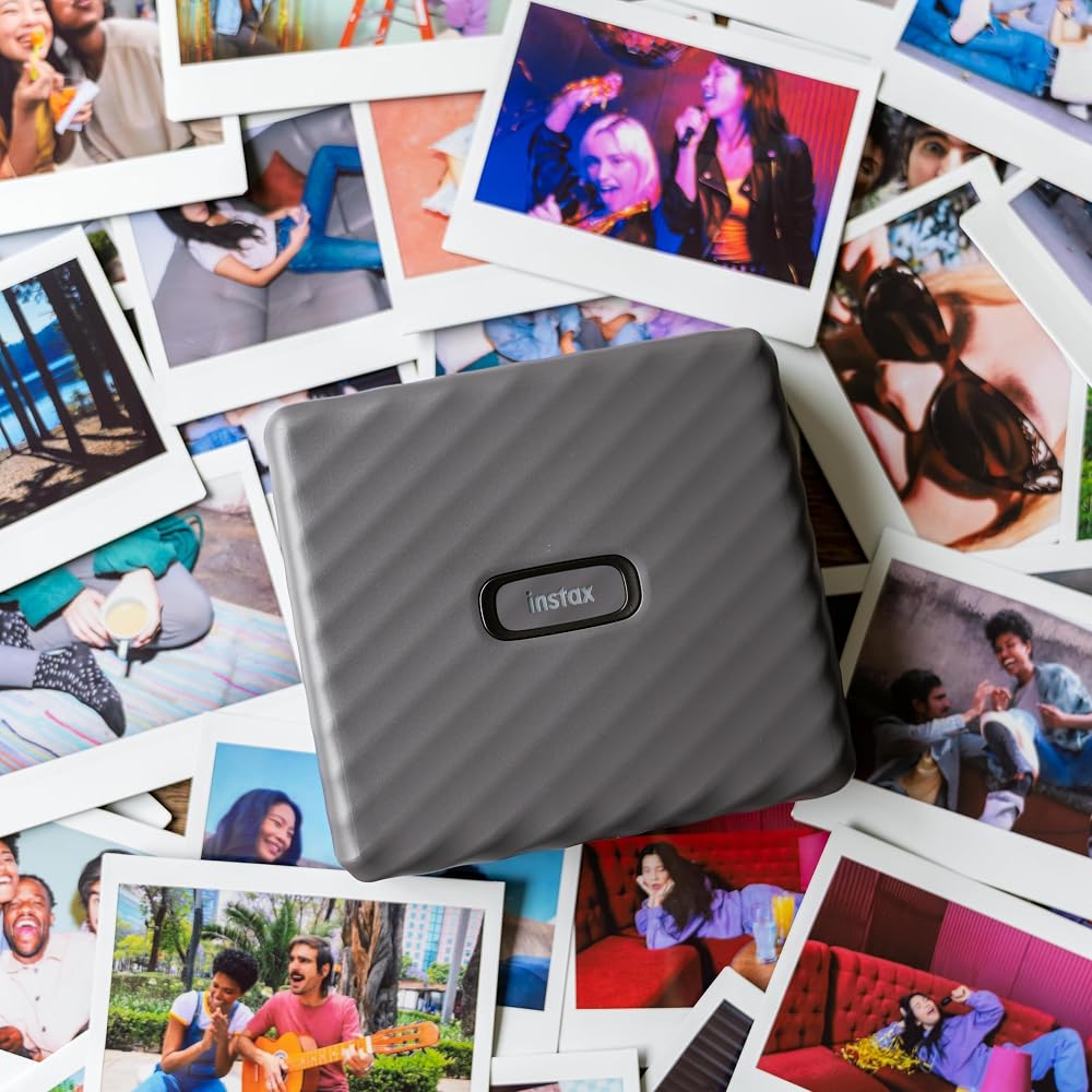 طابعة صور للموبايل Fujifilm instax Link Wide - رمادي Mocha Gray 3