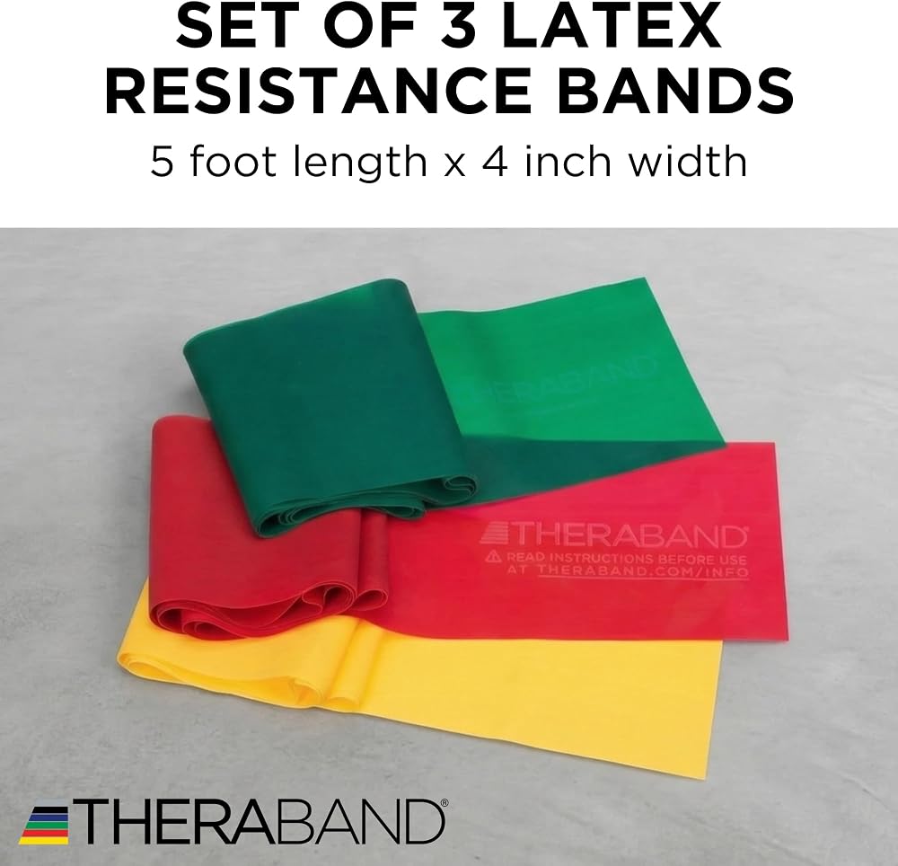 طقم أحزمة مقاومة مطاطية THERABAND 20403 للمبتدئين - 3 مستويات 3