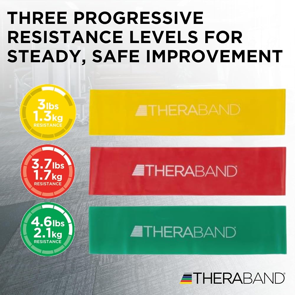 طقم أحزمة مقاومة مطاطية THERABAND 20403 للمبتدئين - 3 مستويات 2
