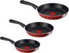 طقم طاسات Tefal Tempo تيتانيوم 3 قطع مقاس 16 و20 و24 سم أحمر