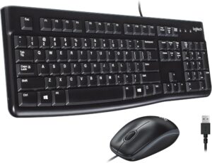 طقم كيبورد وماوس سلكي Logitech MK120 – عربي/إنجليزي – أسود