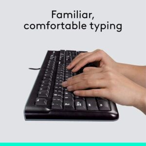 طقم كيبورد وماوس سلكي Logitech MK120 – عربي/إنجليزي – أسود 2