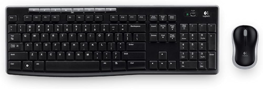 طقم كيبورد وماوس لاسلكي Logitech MK270 – عربي/إنجليزي – أسود 2