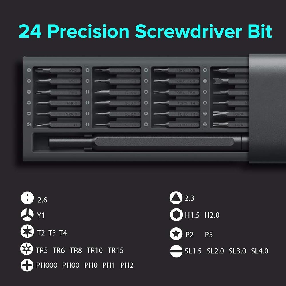 طقم مفكات دقيقة Xiaomi Mi Precision Screwdriver Kit بـ 24 رأسًا مغناطيسيًا 2