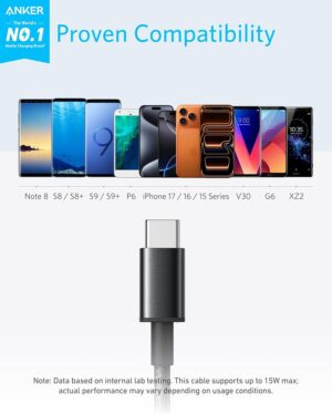 عبوة كابلين Anker 331 مضفرين USB-A إلى USB-C بطول 1.8 متر 2