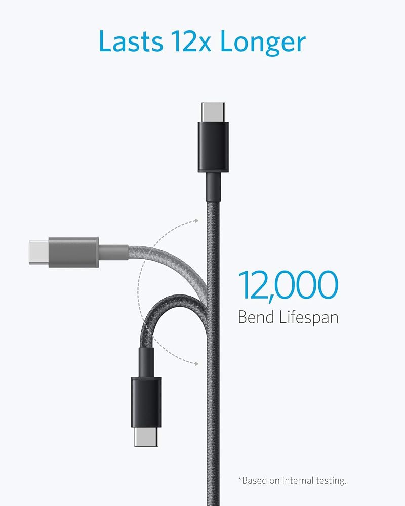 عبوة كابلين Anker 331 مضفرين USB-A إلى USB-C بطول 1.8 متر 4