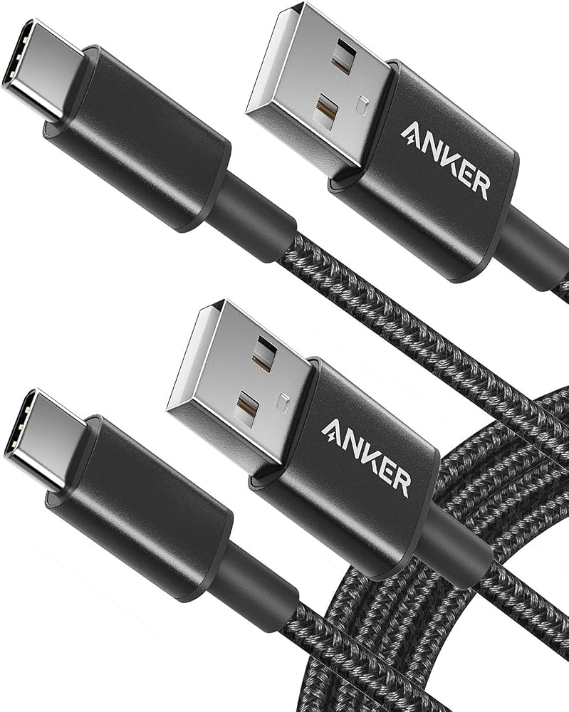 عبوة كابلين Anker 331 مضفرين USB-A إلى USB-C بطول 1.8 متر