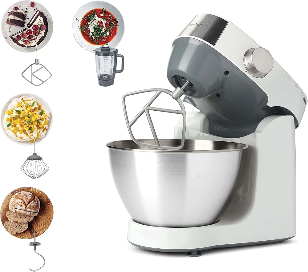 عجانة ومضرب Kenwood Prospero+ KHC29.B0WH بوعاء ستانلس 4.3 لتر مع خلاط