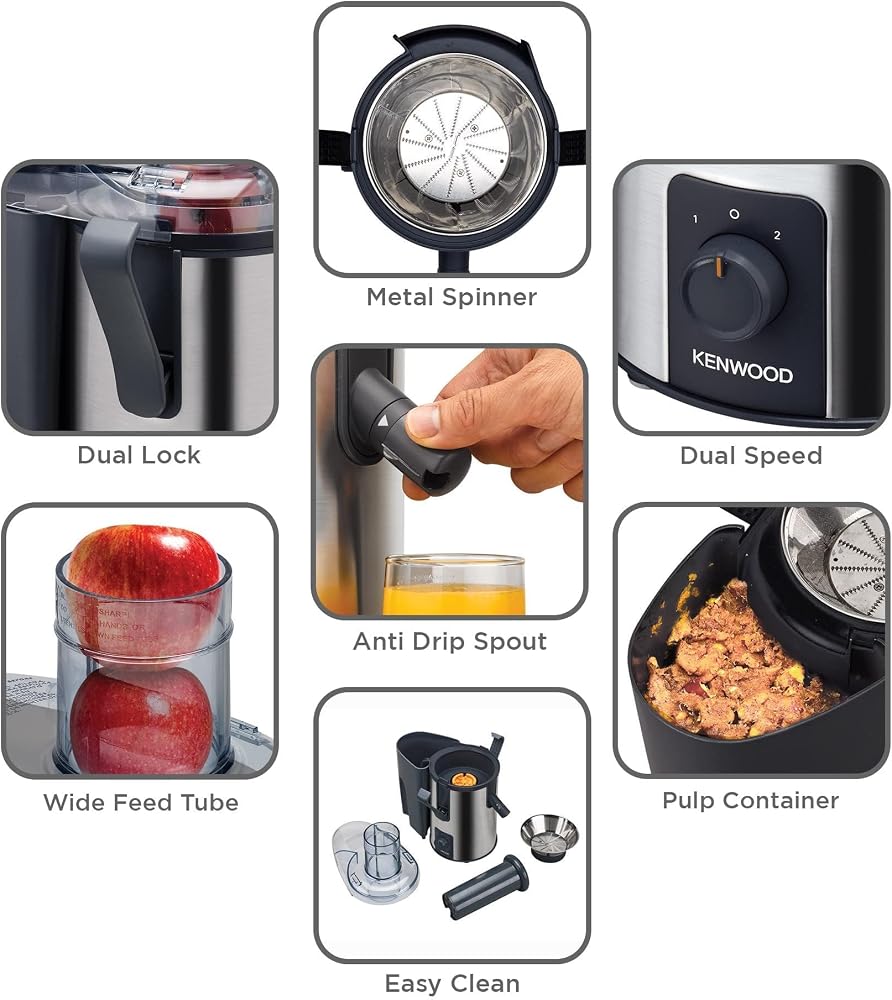 عصارة فواكه وخضار Kenwood JEM50 بقدرة 700 وات وفتحة تغذية 75 مم 4