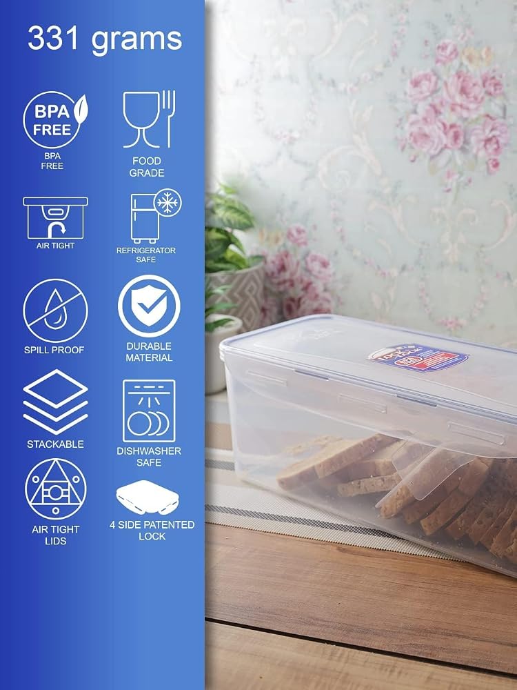 علبة حفظ الخبز LocknLock HPL849 محكمة الغلق سعة 5 لتر 5
