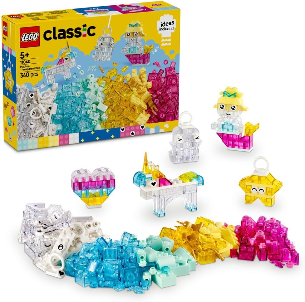 علبة مكعبات LEGO Classic الشفافة Magical Transparent Box رقم 11040