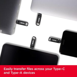 فلاشة SanDisk Ultra Dual Drive Go سعة 128GB بمنفذي USB-C وUSB-A – أسود 2