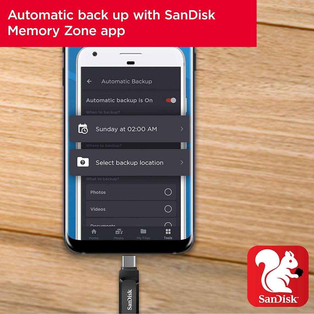 فلاشة SanDisk Ultra Dual Drive Go سعة 128GB بمنفذي USB-C وUSB-A – أسود 5