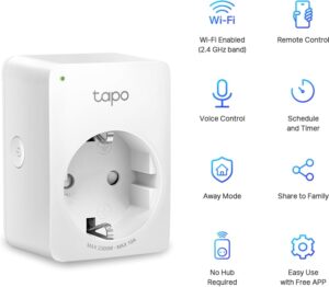 فيشة ذكية واي فاي TP-Link Tapo P100 بمؤقت وتحكم صوتي 2