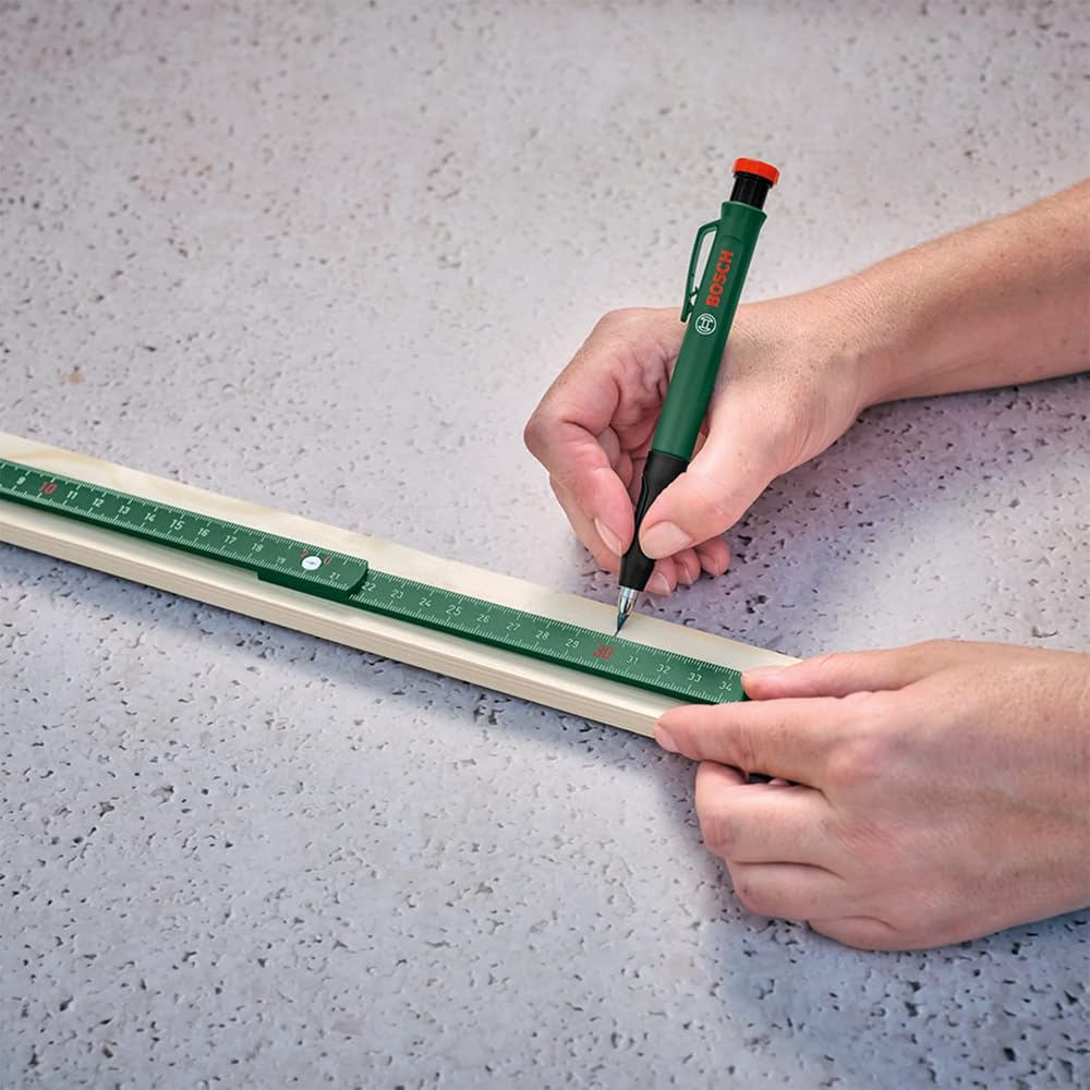 قلم تعليم الثقوب العميقة Bosch Deep Hole Marker بمبراة مدمجة 2