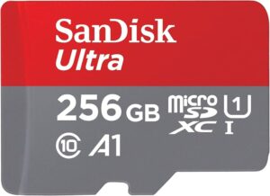 كارت ميموري SanDisk Ultra microSDXC سعة 256GB مع أدابتر SD – A1