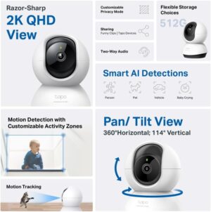 كاميرا مراقبة واي فاي دوّارة TP-Link Tapo C220 بدقة 2K 4MP 2