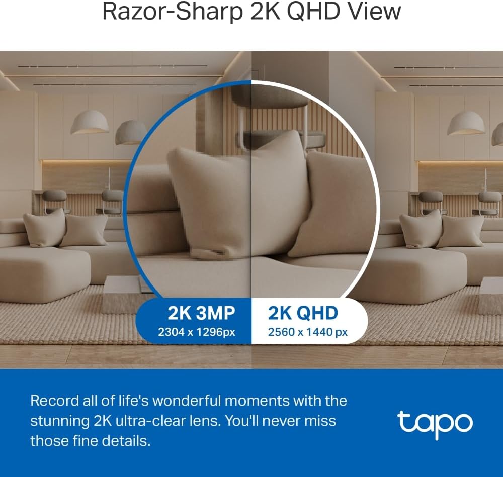 كاميرا مراقبة واي فاي دوّارة TP-Link Tapo C220 بدقة 2K 4MP 3