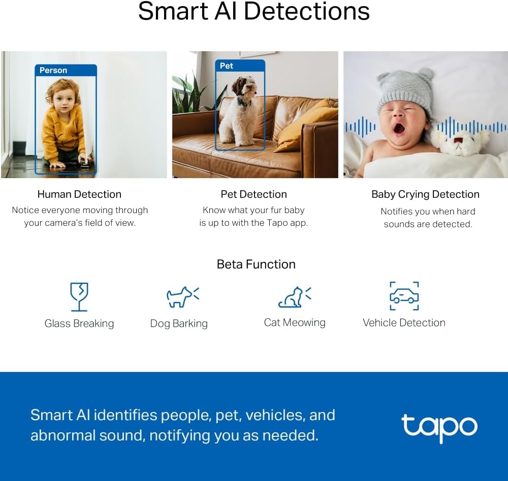 كاميرا مراقبة واي فاي دوّارة TP-Link Tapo C220 بدقة 2K 4MP 5