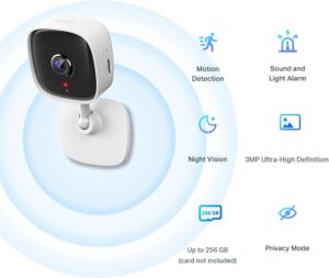 كاميرا منزلية صغيرة TP-Link Tapo C110 بدقة 2K 3MP لمراقبة الأطفال 2