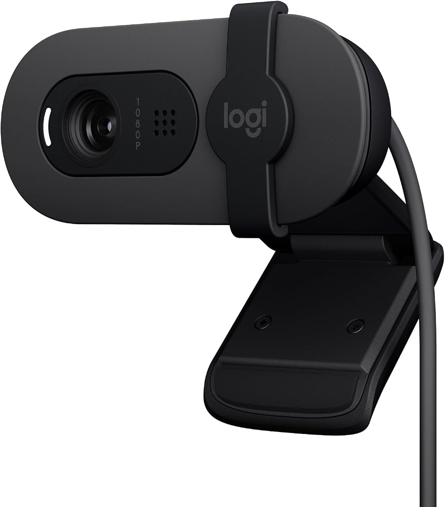 كاميرا ويب Logitech Brio 100 بدقة Full HD 1080p – جرافيت