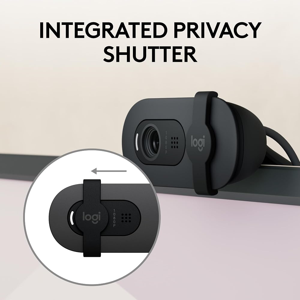 كاميرا ويب Logitech Brio 100 بدقة Full HD 1080p – جرافيت 4