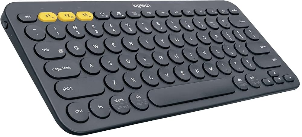 كيبورد بلوتوث متعدد الأجهزة Logitech K380 – رمادي داكن