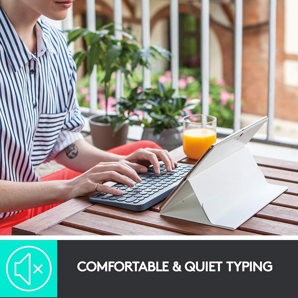 كيبورد بلوتوث متعدد الأجهزة Logitech K380 – رمادي داكن 3