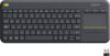 كيبورد تلفزيون لاسلكي بتاتش باد Logitech K400 Plus – أسود