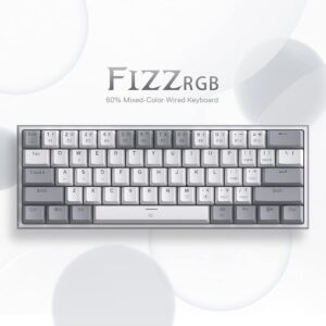 كيبورد جيمنج ميكانيكي 60% Redragon K617 Fizz – رمادي 2